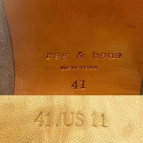 RAG & BONE Kinsey Distressed Leather Ankle Boots Size 41 US 11 - Picture 6 of 14